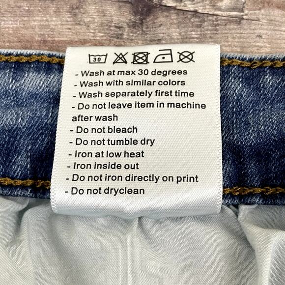 Serenede Jeans Men's Measures 39 x 31.75 Distressed Skinny Fitted Light Wash - Picture 8 of 12